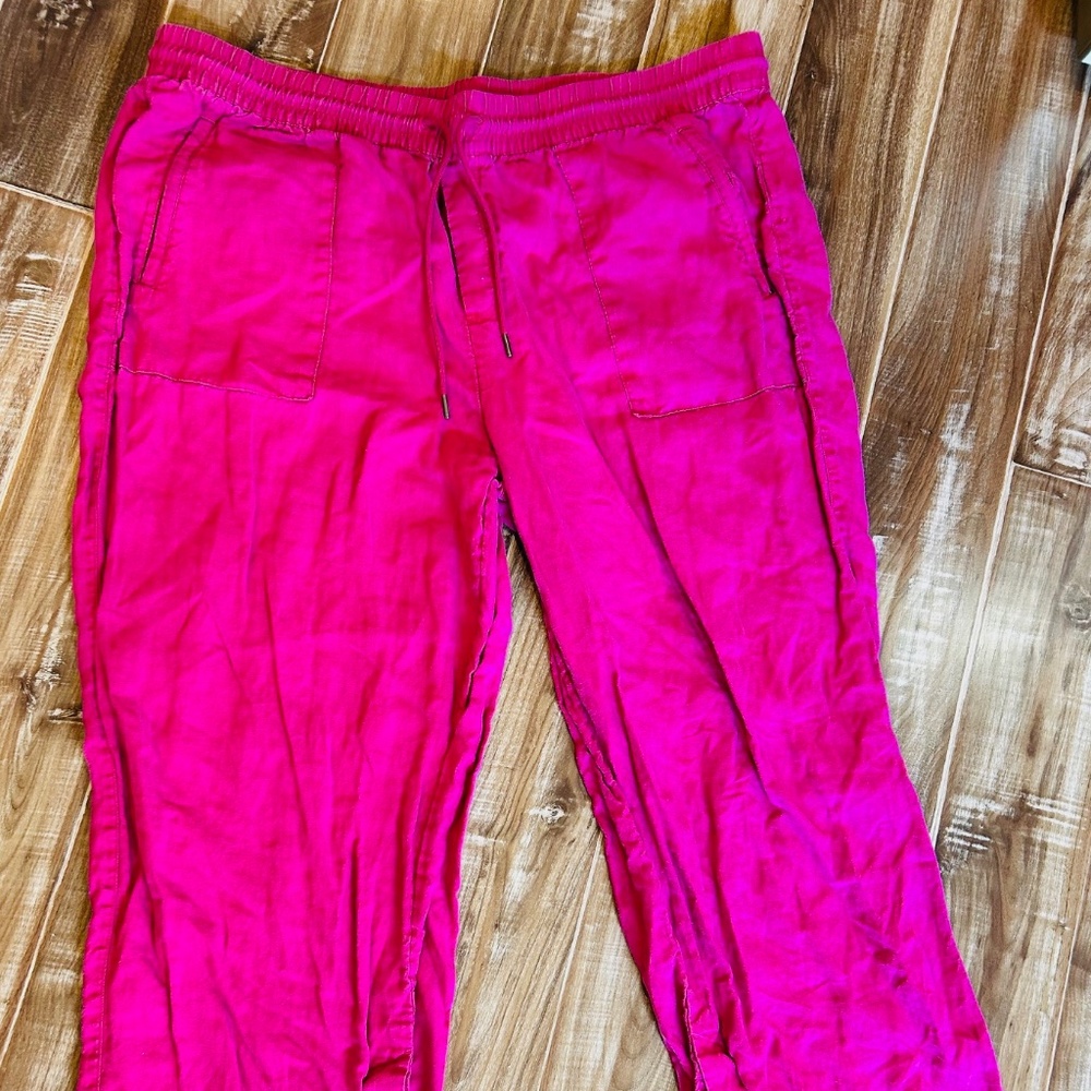 Athleta Women's Retreat Linen High Rise Wide Leg Pant